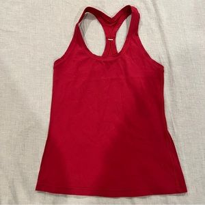 Red lululemon Running Tank